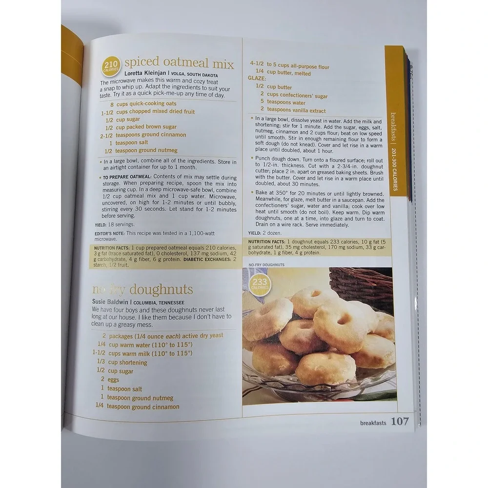 Taste of Home Comfort Food Diet Cookbook 433 Recipes 6-Week Meal Plan 2009 HC